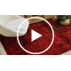 Tapete ORIENT 4722 bordeaux / preto Oriental, com franjas